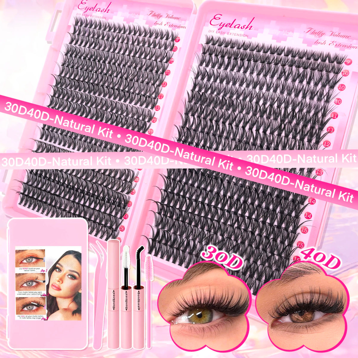DIY Lash Extension Cluster Kit — 720 Pcs