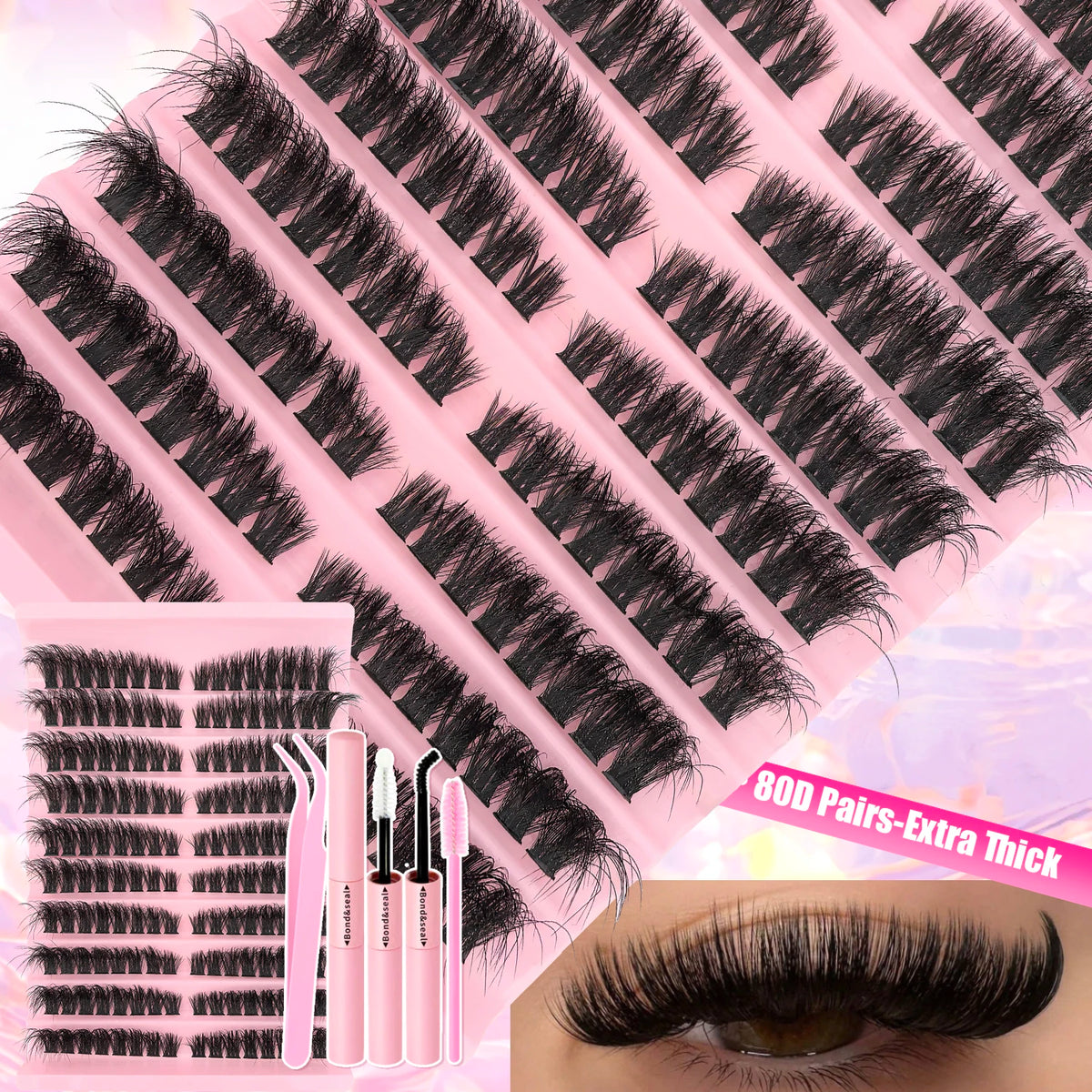 DIY Lash Extension Cluster Kit — 720 Pcs