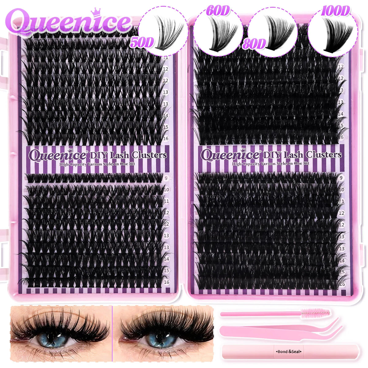 DIY Lash Extension Cluster Kit — 720 Pcs