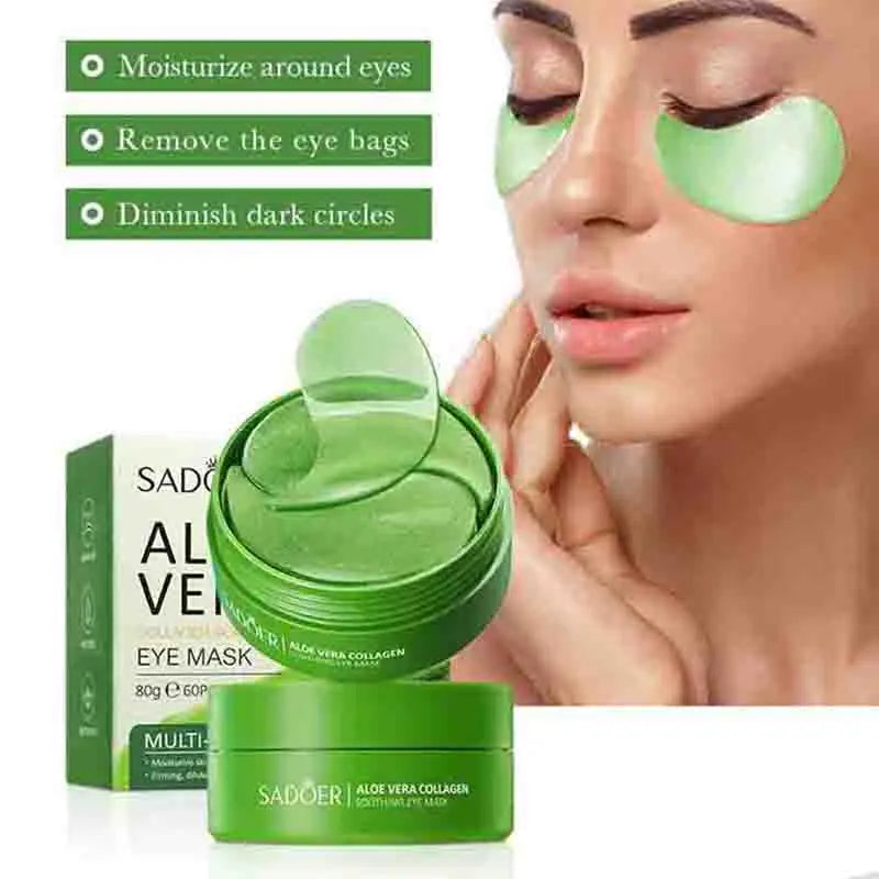 Aloe Vera & Collagen Eye Patches — 60 Pcs