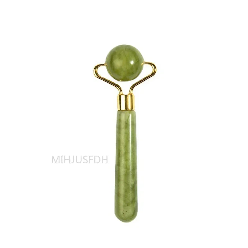 Natural Jade Facial Roller & Gua Sha Set