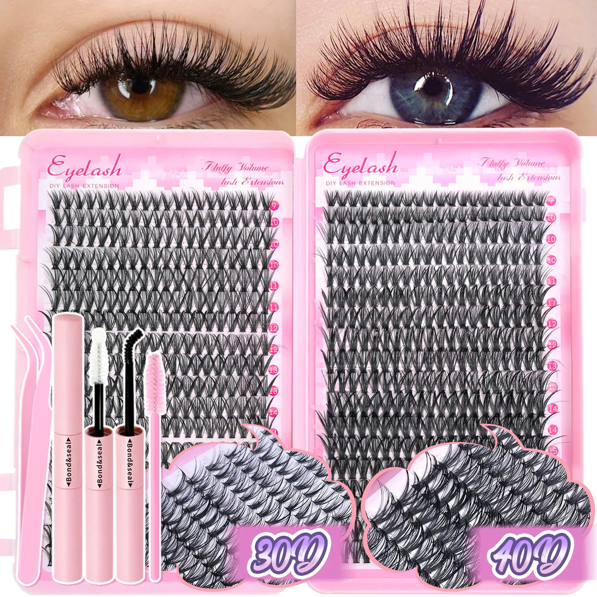 DIY Lash Extension Cluster Kit — 720 Pcs