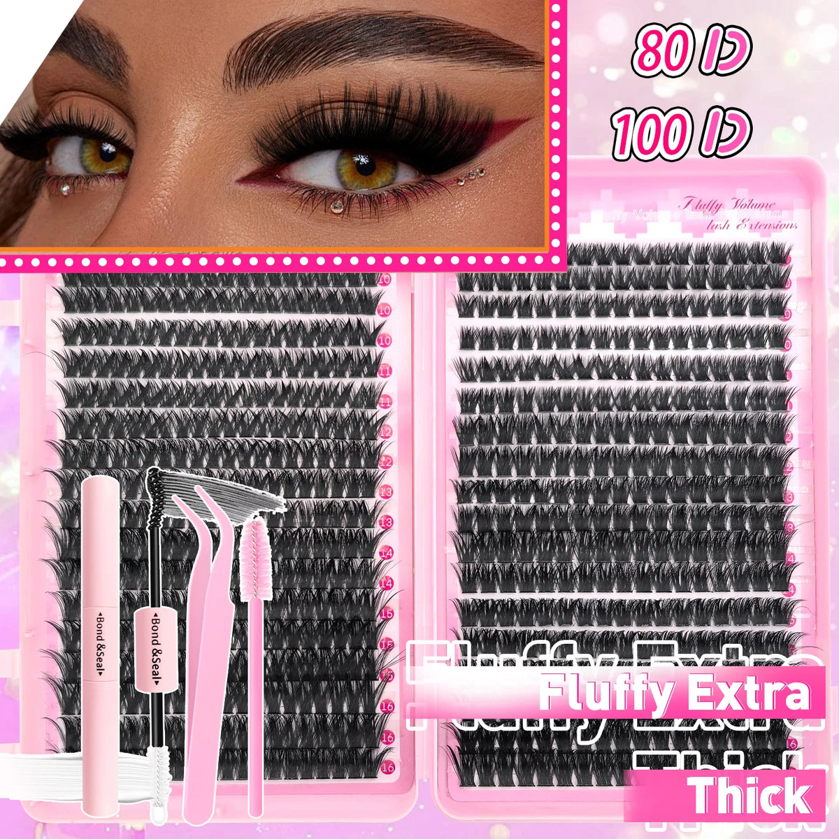 DIY Lash Extension Cluster Kit — 720 Pcs