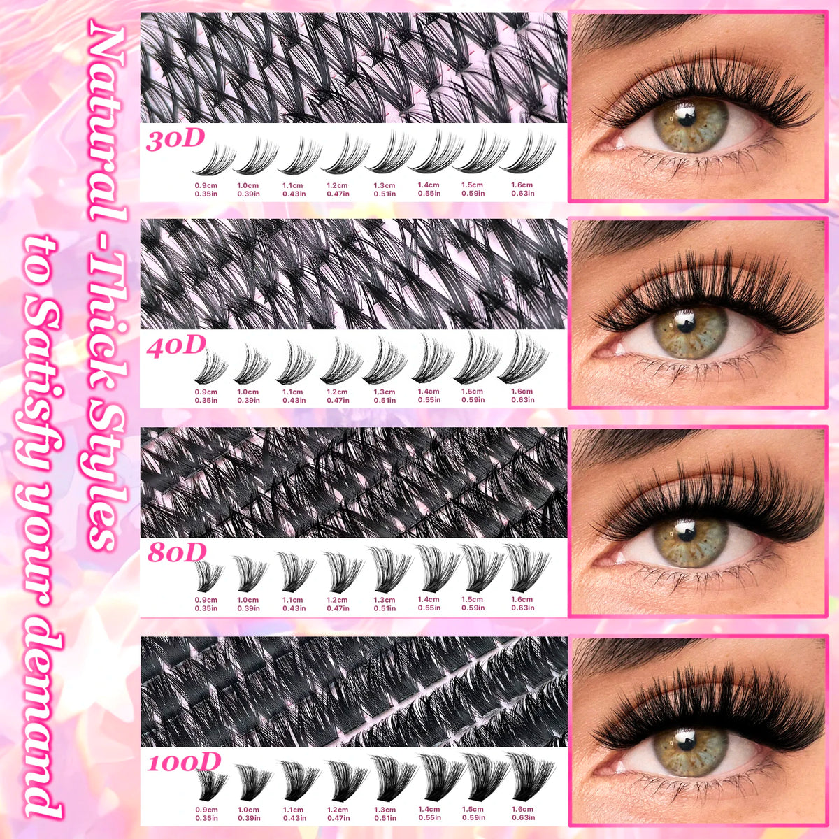DIY Lash Extension Cluster Kit — 720 Pcs