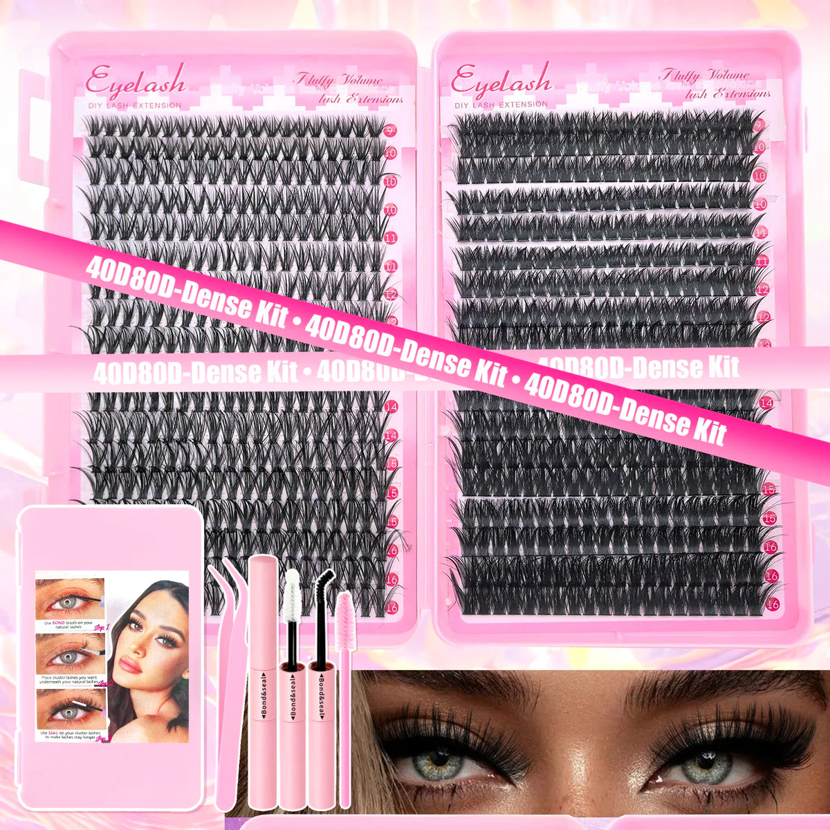 DIY Lash Extension Cluster Kit — 720 Pcs