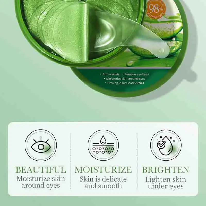 Aloe Vera & Collagen Eye Patches — 60 Pcs